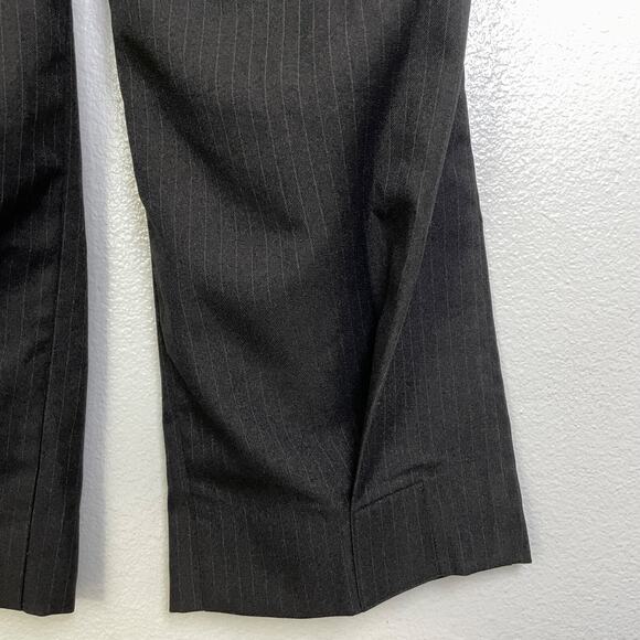 LawCinto SHEPHERD Pinstripe Slacks 32 Brown Trousers Relaxed Pleated NWOT - Picture 8 of 11